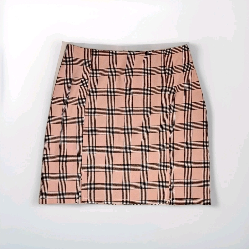 ROMWE Orange Black Mini Pencil Skirt Casual